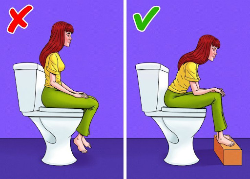 thói quen không tốt khi đi vệ sinh:ngồi sai tư thế