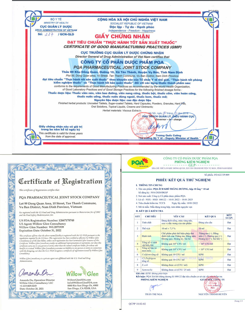 Giấy phép pqa ích khí thăng dương