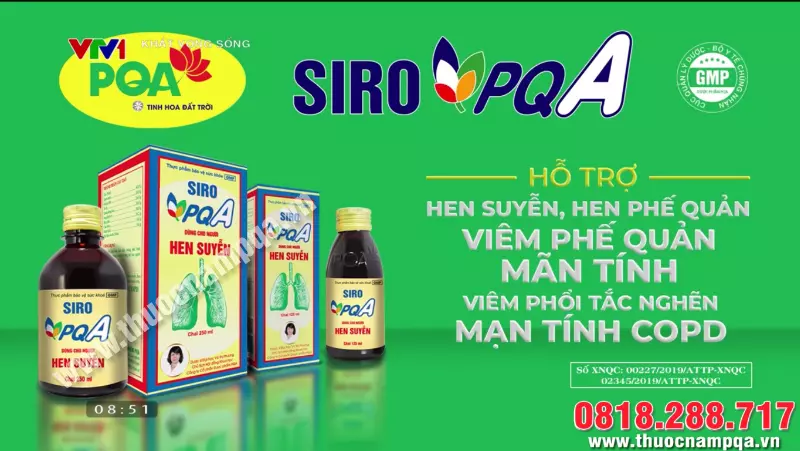 Siro PQA Hen Suyễn bán ở đâu chính hãng, giá bao nhiêu?
