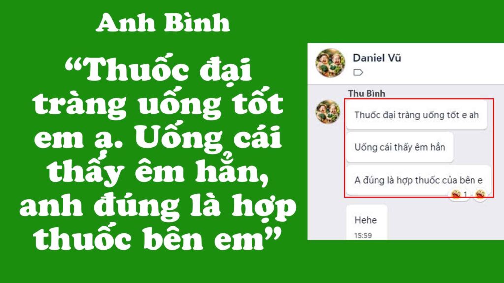 cảm nhận của khách hàng sau khi sử dụng pqa đại tràng