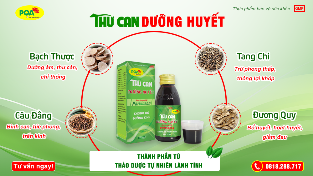 Thành phần của pqa thư can dưỡng huyết