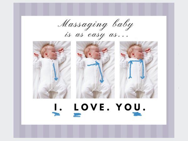 Massage I Love U cho trẻ sơ sinh táo bón 