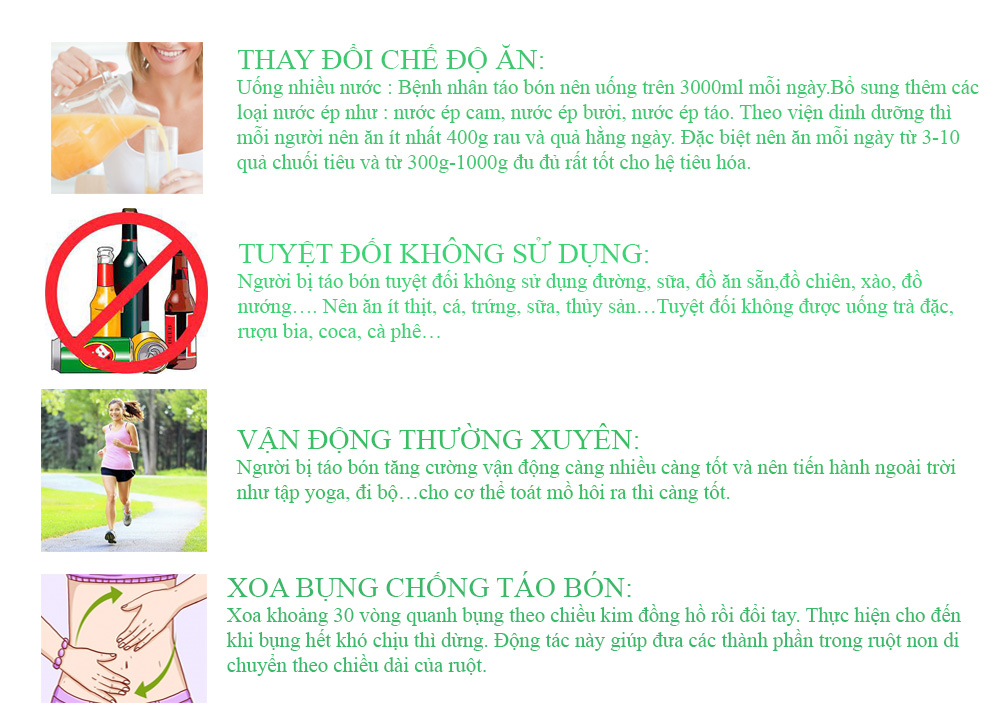 Chế độ ăn cho người táo bón