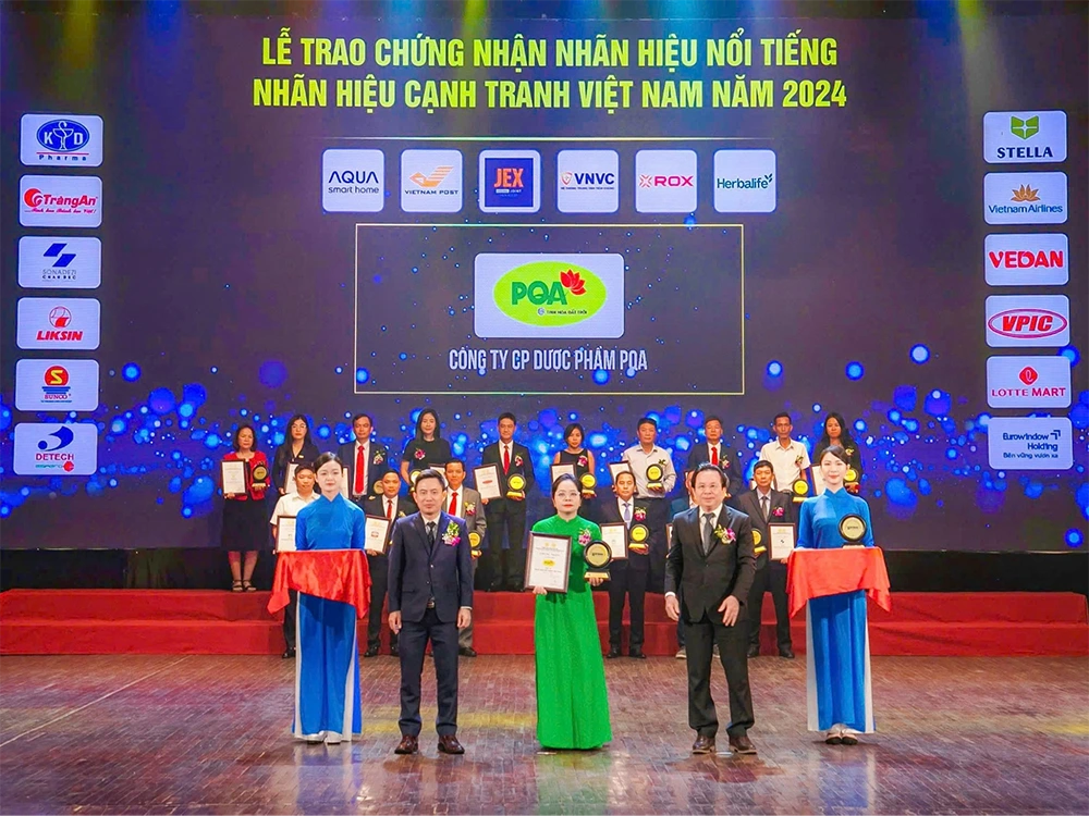 Dược phẩm PQA được vinh danh “Top 20 Nhãn hiệu nổi tiếng 2024”