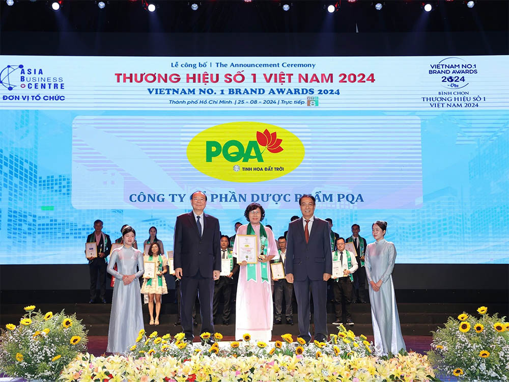 Dược phẩm PQA vinh dự nhận Giải Vàng Thương hiệu Số 1 Việt Nam 2024