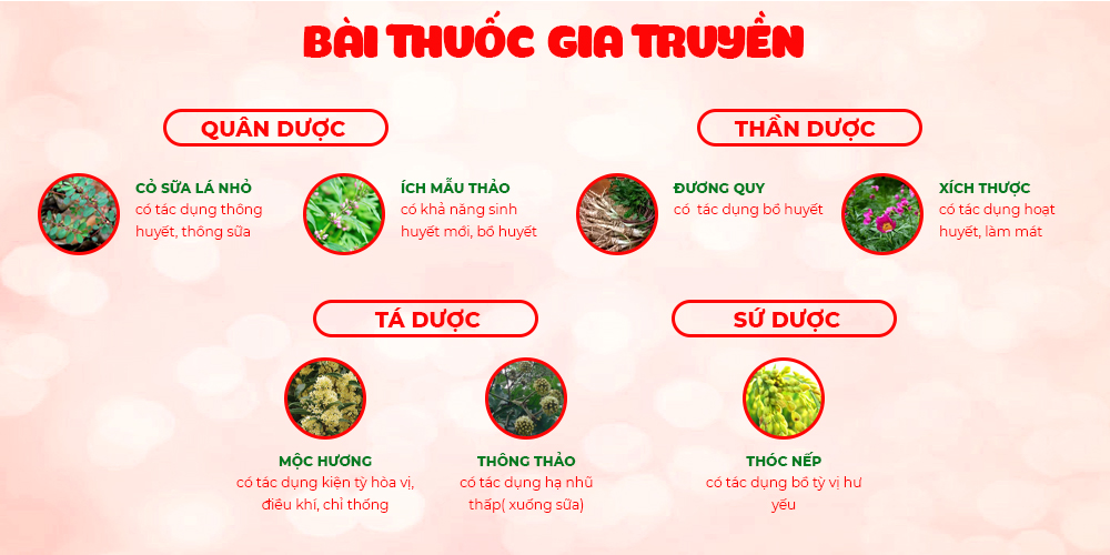 bài thuốc của pqa cốm lợi sữa