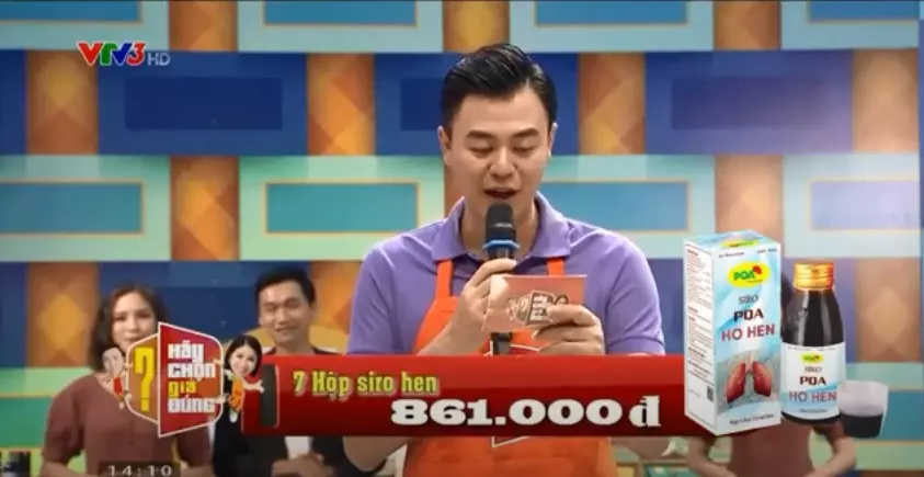 Hãy chọn giá đúng VTV3: Sản phẩm PQA Ho Hen có giá bao nhiêu?