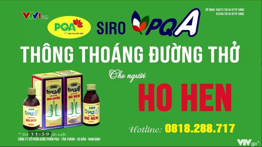 Siro PQA - Thông Thoáng Đường Thở Cho Người Ho Hen - VTV1
